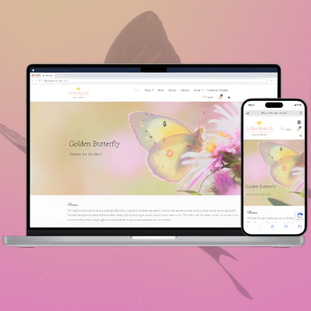 Golden Butterfly e-commerce site by Bytespark Digital